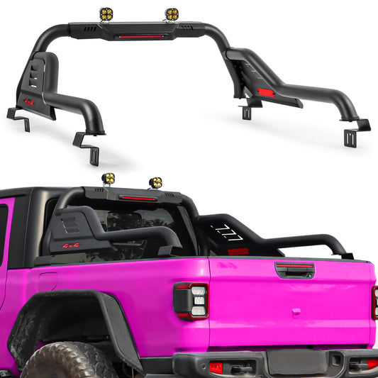 Heavy Duty Roll Bar for Mid Size Pickup Truck with Dual Pod Lights