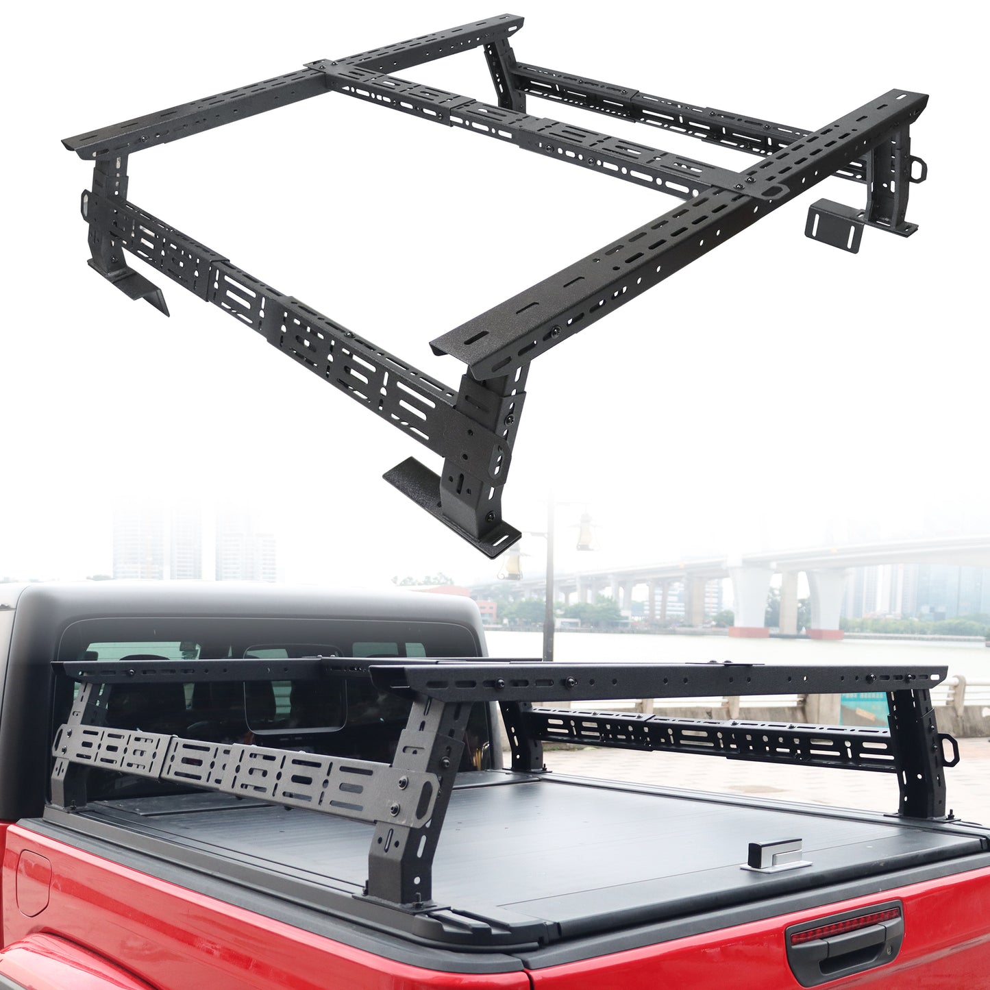 14"~17" High Truck Bed Racks with Sidebars for Jeep Gladiator