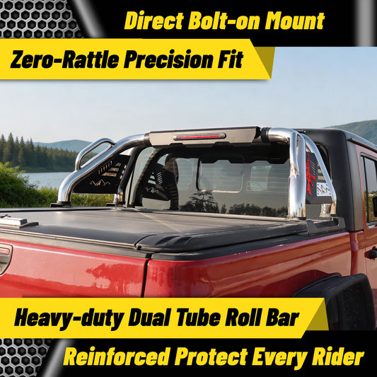 Sport Stainless Steel Roll Bar for Mid Size Truck with Brake Light