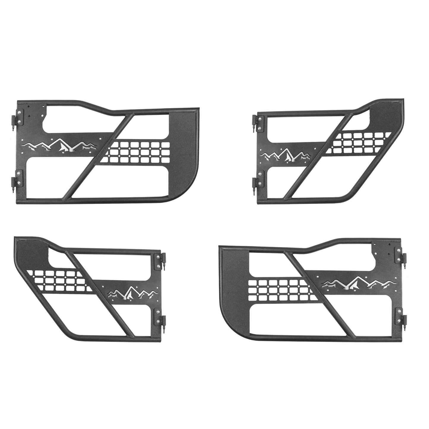 Tube Doors Fit 2018-2026 Wrangler JL (NOT JK) 4-Doors No with Mirror Mount