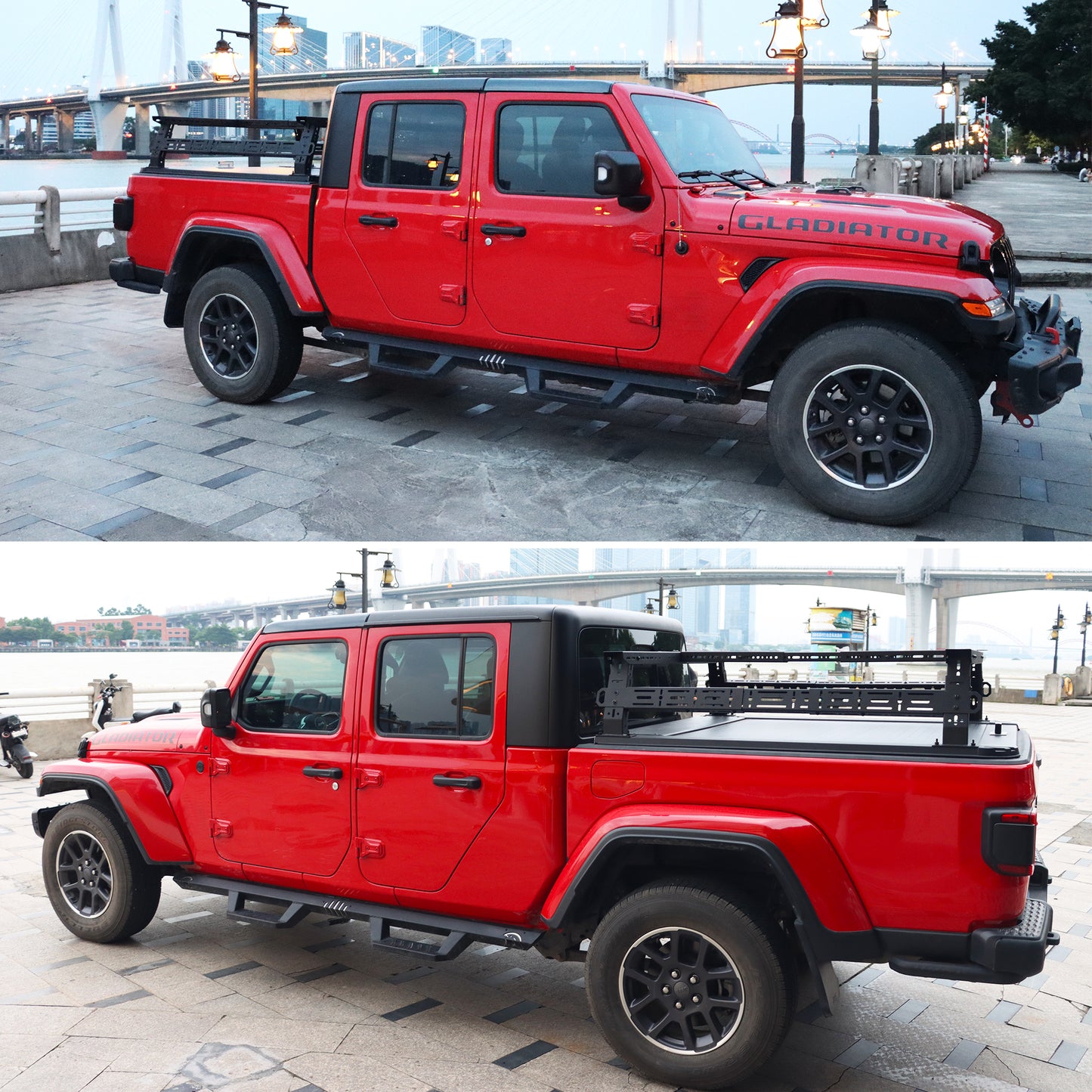 14"~17" High Truck Bed Racks with Sidebars for Jeep Gladiator