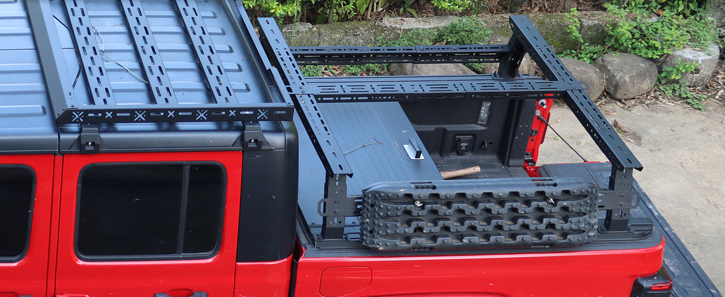 14"~17" High Truck Bed Racks with Sidebars for Jeep Gladiator