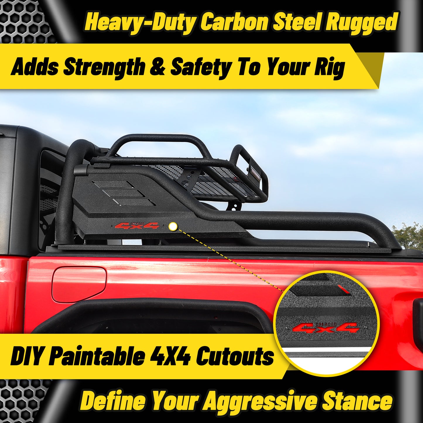 Heavy Duty Roll Bar & Cargo Basket