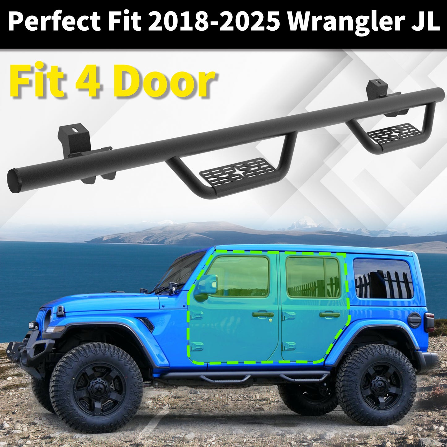 Fit 2018-2025 Jeep Wrangler JL 4-Door