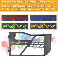 Tube Doors Fit 2018-2025 Wrangler JL (NOT JK) 4-Doors & Gladiator No with Mirror Mount