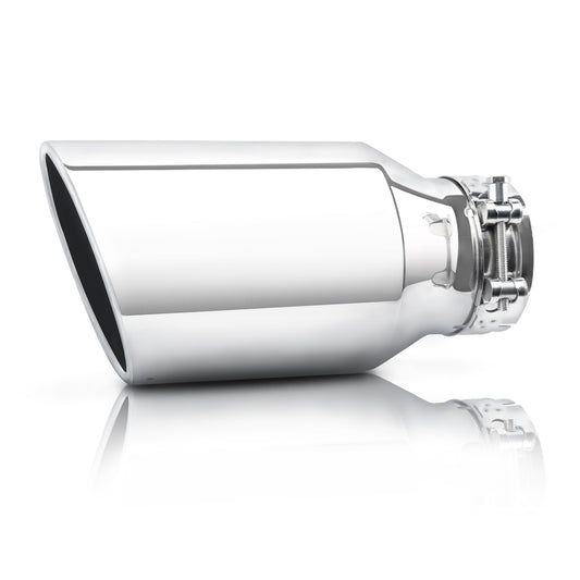 MONOKING Exhaust Tip 4" Inlet 6" Outlet 12" Overall Length Clamp-On Design