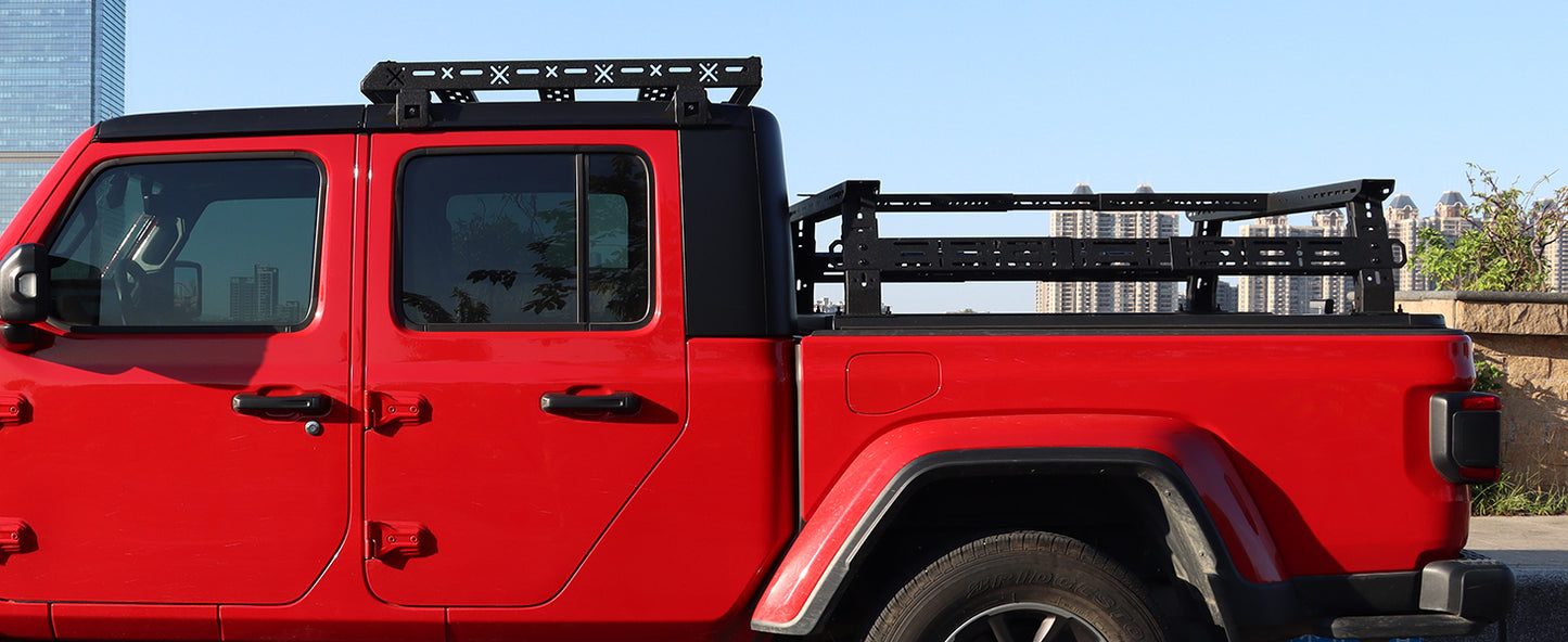 14"~17" High Truck Bed Racks with Sidebars for Jeep Gladiator