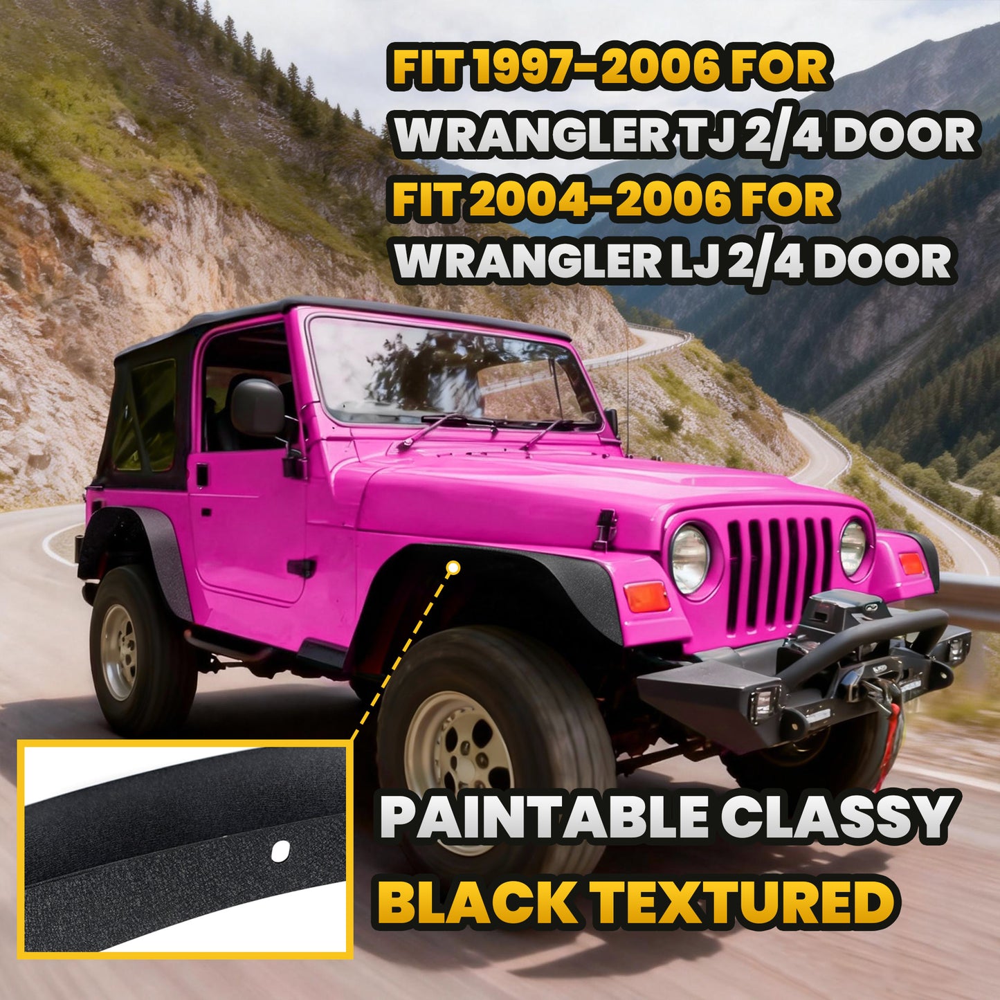Fender Flares TJ/YJ 4PCS