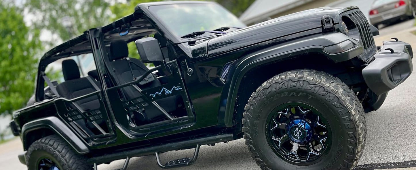 Tube Doors Fit 2007-2018 Wrangler JK (NOT JL) 4-Doors No with Mirror Mount
