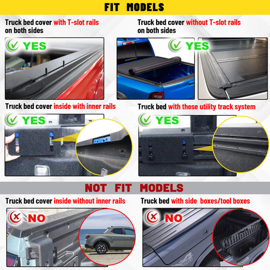14'' ~ 17'' Low Profile Truck Bed Racks with USA Flag Design & 2 Crossbars for Chevy / GMC Silverado / Colorado / Sierra / Canyon