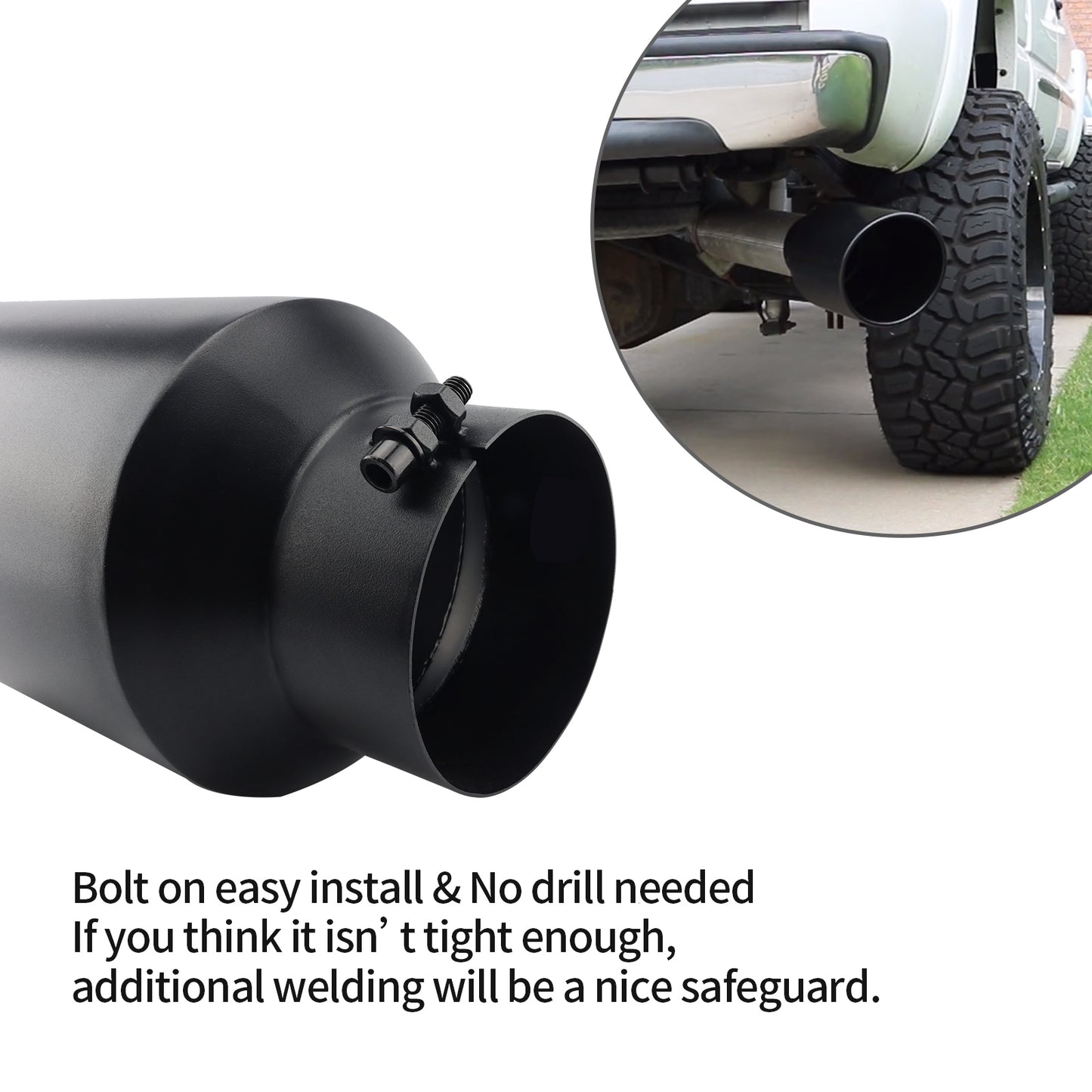 Black exhaust tip compatibility with trucks