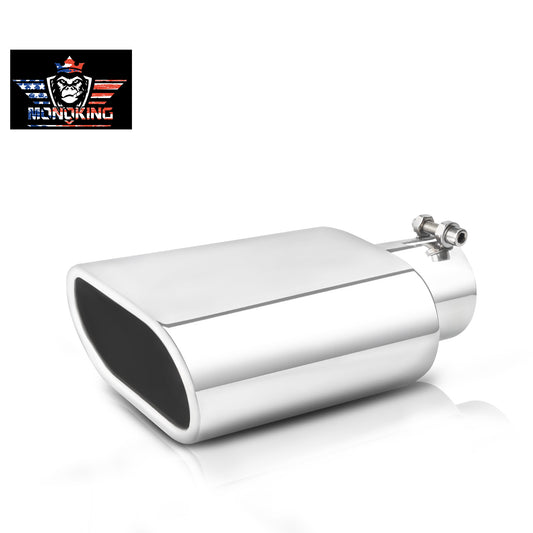 MONOKING Universal Exhaust Tip 2.5 Inlet 5.5x3 Outlet 9 Long Bolt-On