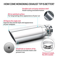 3" Inlet 4" Outlet 12" Overall Length，Clamp-On Design Universal