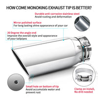 4" Inlet 5" Outlet 12" Overall Length，Clamp-On Design Universal