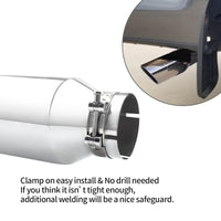 4" Inlet 6" Outlet 15" Overall Length，Clamp-On Design Universal