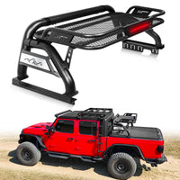 Truck Bed Roll Bar with Detachable Cargo Basket For Mid-Size Truck