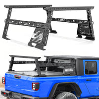 MONOKING 16-25" Mid Height Bed Rack with Sidebars USA Flag for Jeep Gladiator