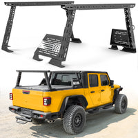 MONOKING 16"-25" Mid-Height Bed Rack with USA Flag for Tacoma/Tundra