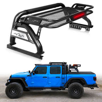 Truck Bed Roll Bar with Detachable Cargo Basket For Full-Size Truck