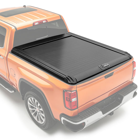 For Chevy Colorado / GMC Canyon 2015-2026 5.2ft Short Bed, Retractable Hard Truck Bed Tonneau Cover
