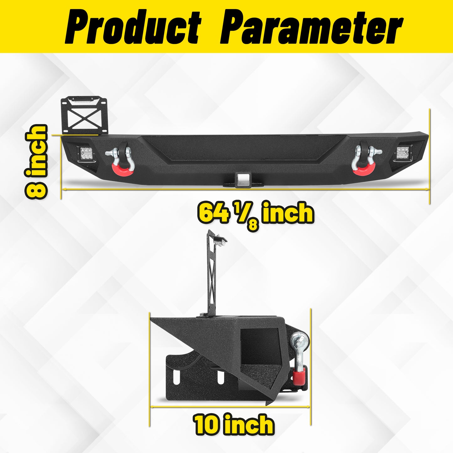 Jeep Wrangler JL/JLU 18-26 Rear Bumper|Direct Bolt-On, No Drill, Off-Road Adventure Armor, LED Pods & D-Rings
