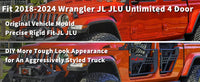 Tube Doors Fit 2018-2025 Wrangler JL (NOT JK) 4-Doors & Gladiator No with Mirror Mount