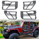 Tube Doors Fit 2007-2018 Wrangler JK (NOT JL) 4-Doors No with Mirror Mount