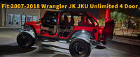 Tube Doors Fit 2007-2018 Wrangler JK (NOT JL) 4-Doors No with Mirror Mount