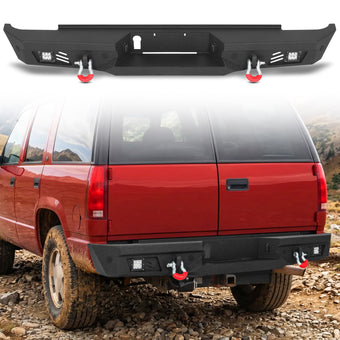 compare product Chevy Suburban 92-99 / Yukon 92-99 / Tahoe 95-99 Rear Bumper|Bolt-On, No Drilling, Sensor Holes & Rear Step Plate