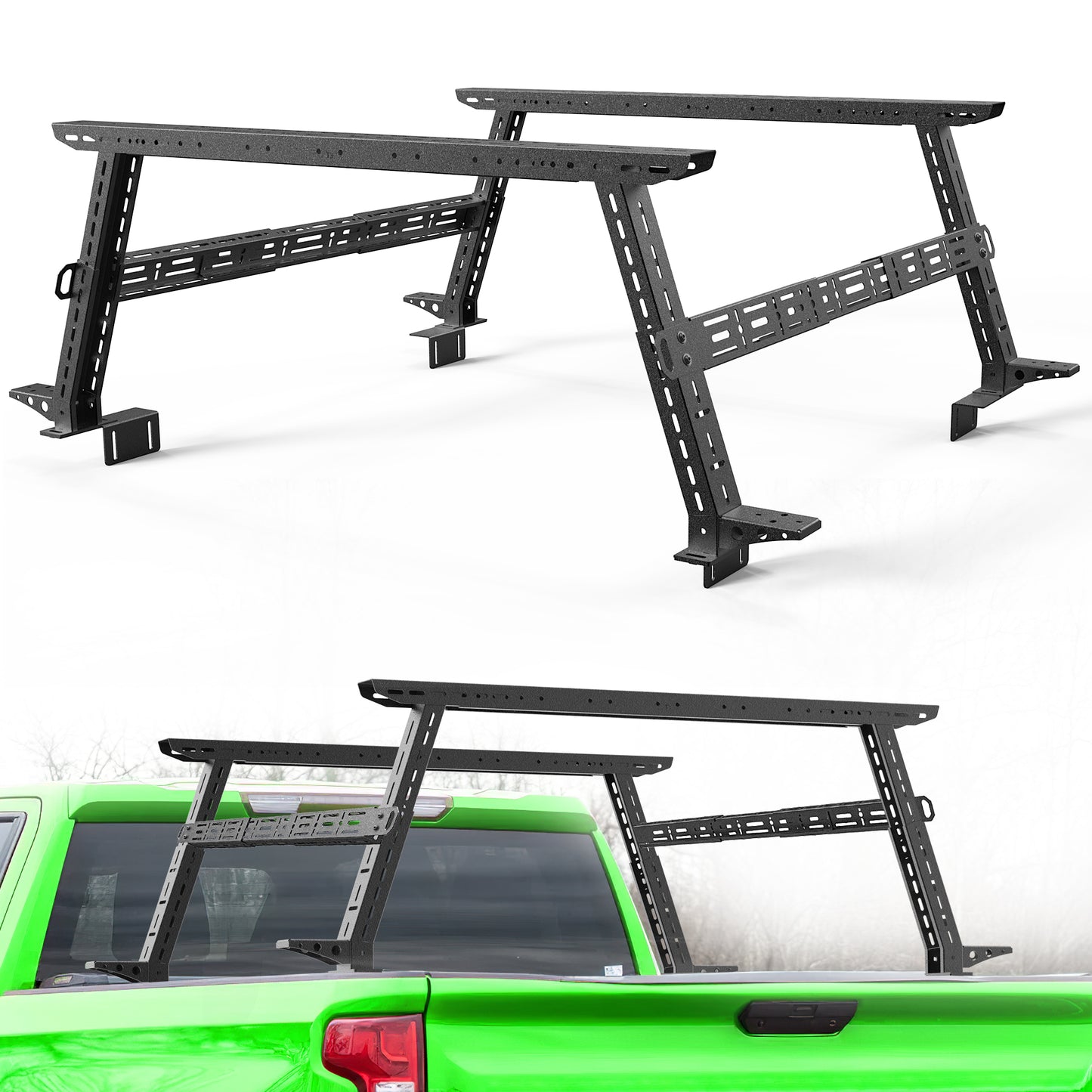 16"~25" High Truck Bed Rack with Molle Crossbars