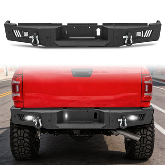 compare product Dodge Ram 2500 19-24 Rear Bumper|Direct Bolt-On, No Drill, Work & Tow Ready Armor, LED Lights & D-Rings
