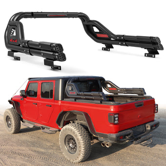 compare product Adjustable Double Tube Roll Bar for Universal Pickup Truck with Brake Light