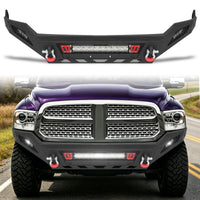 Ram 1500 13-18 & 19-23 Classic (Excl. Rebel) Front Bumper|Bolt-On, No Drilling, Full Width Off-Road & Work Truck, Winch Ready Plate & License Bracket
