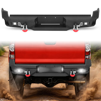 compare product Toyota Tacoma 05-15 2nd Gen Rear Bumper|Direct Bolt-On, No Drill, Off-Road & Overland Armor, LED Pods & Step Plate