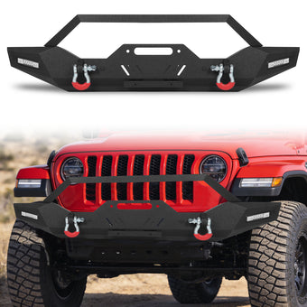 compare product Jeep Wrangler JK JL 07-26 & Gladiator JT 20-26 Front Bumper| Bolt-On, No Drilling, Dual D-Rings