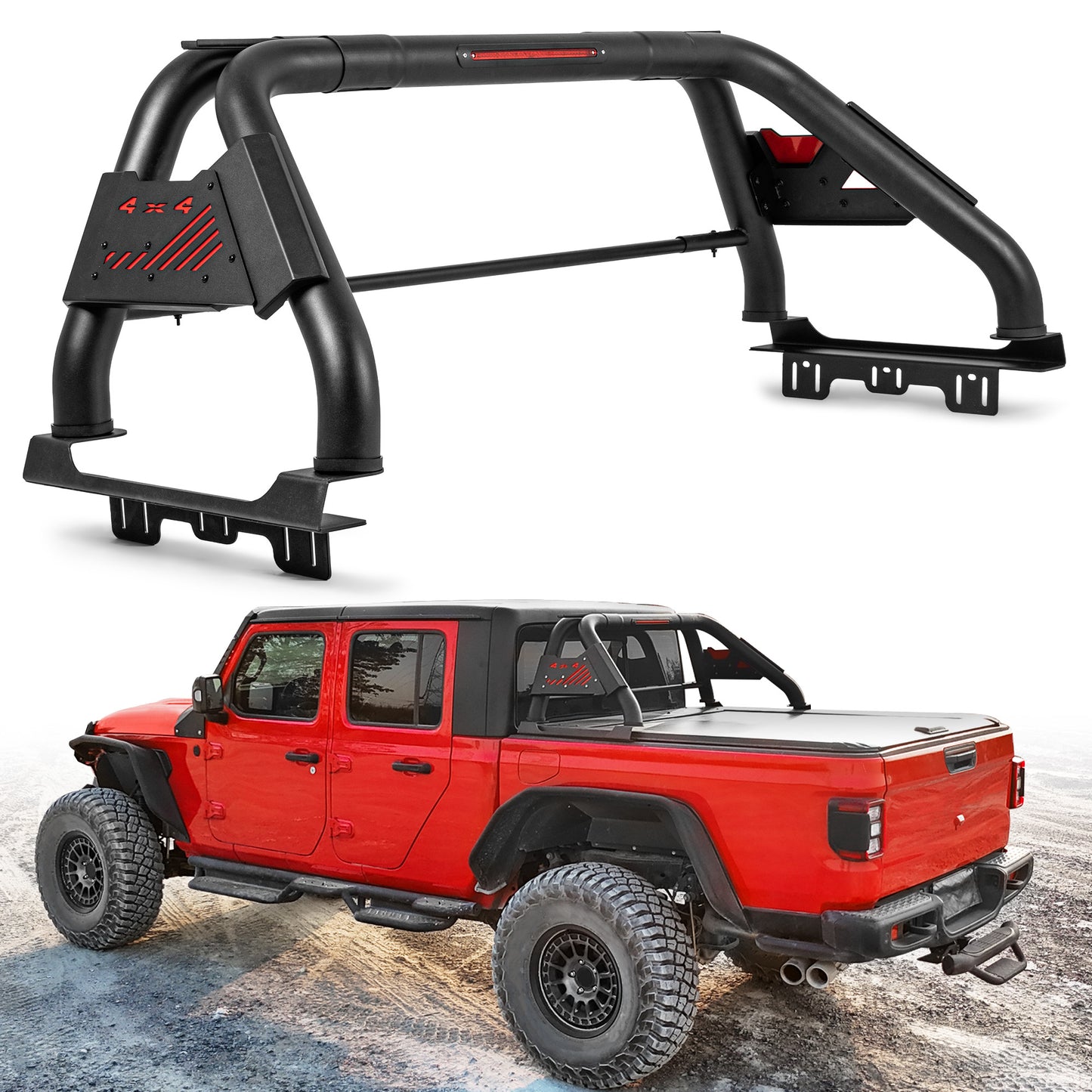 Sport Roll Bar for Mid Size Pickup Truck with Brake Light
