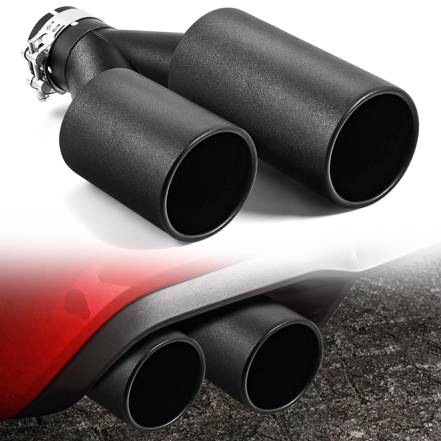 MONOKING2.5" Inlet 3.5" Outlet  Dual Exhaust Tip