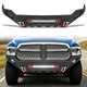 Ram 1500 13-18 & 19-23 Classic (Excl. Rebel) Front Bumper|Bolt-On, No Drilling, Full Width Off-Road & Work Truck, Winch Ready Plate & License Bracket