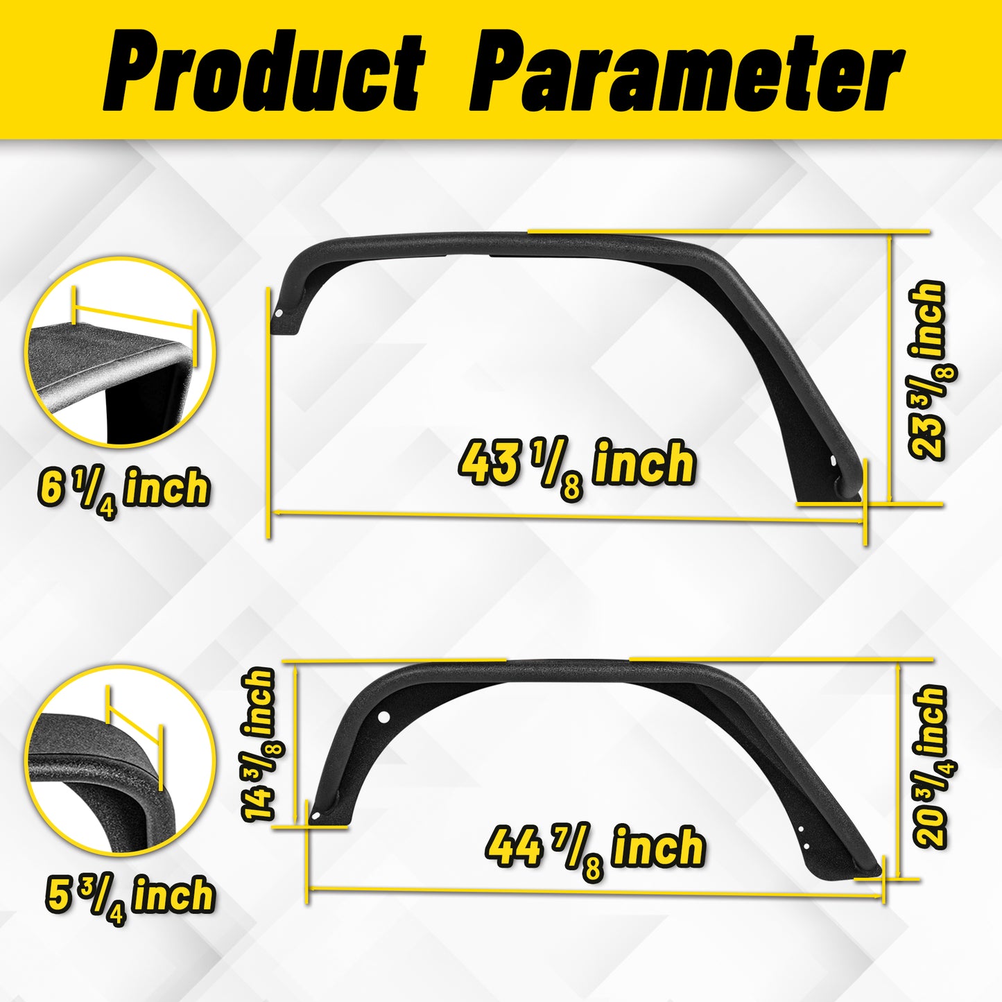 Fender Flares JK/JKU 4PCS