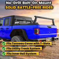 MONOKING Low Profile Truck Bed Rack 14-17 Inch USA Flag Chevy GMC