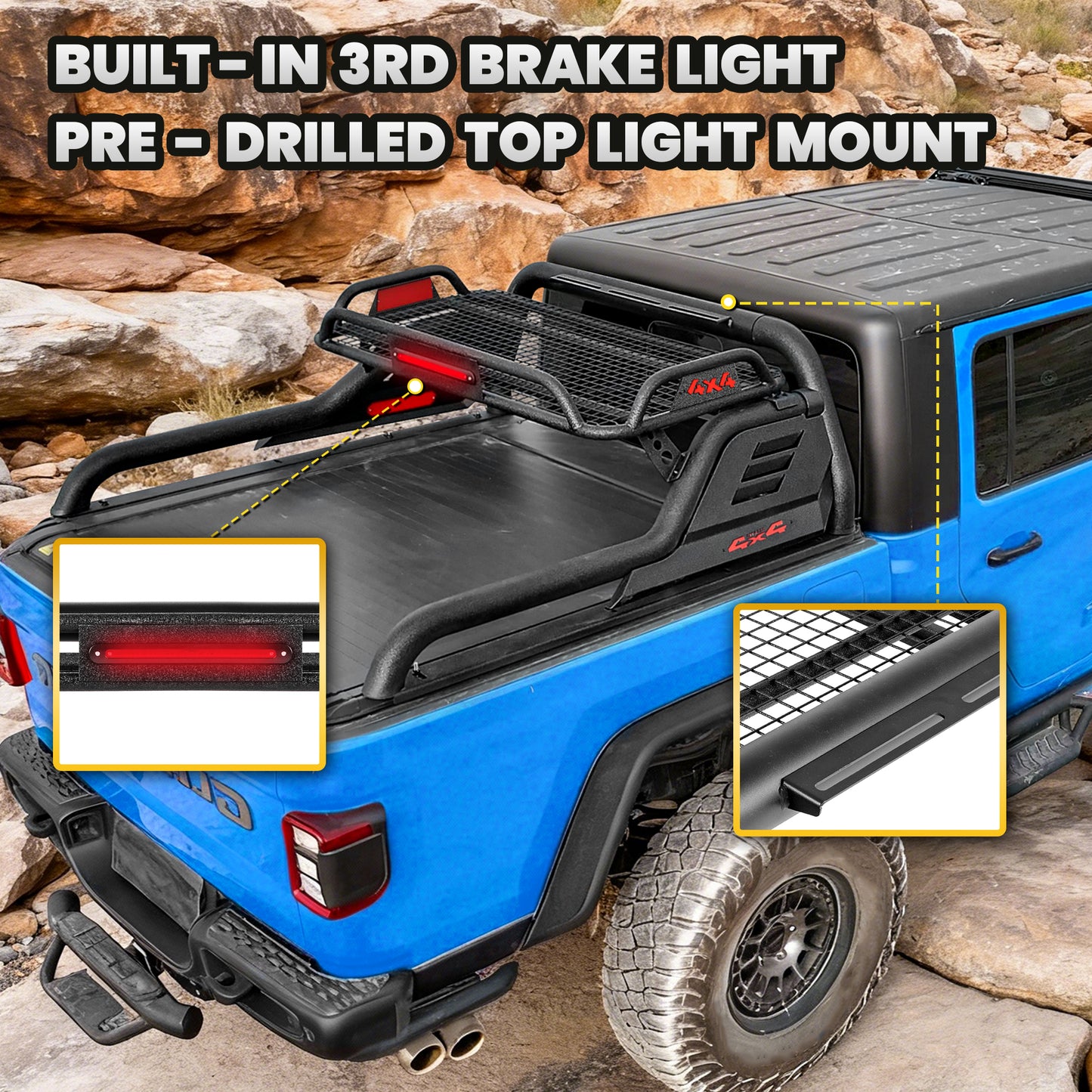 Heavy Duty Roll Bar & Cargo Basket