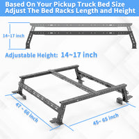 14"~17" Low Profile Bed Racks with Sidebars for Ford F150/250/350 / Ratpor / Lightning / Maverick / Ranger
