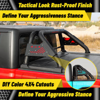 Dual Tube Roll Bar for Mid Size Pickup Truck with Brake Light