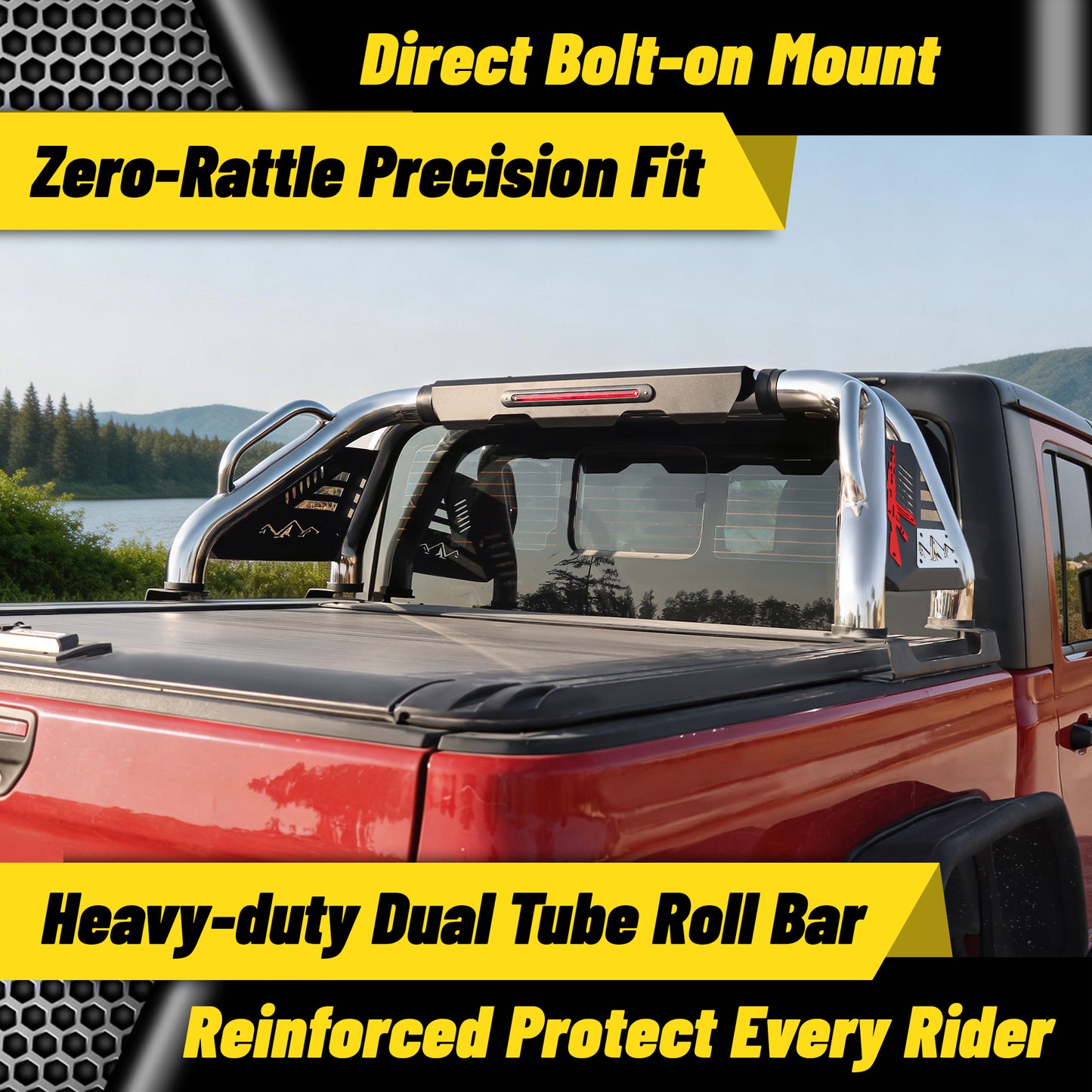 Universal Sport Stainless Steel Roll Bar with Brake Light