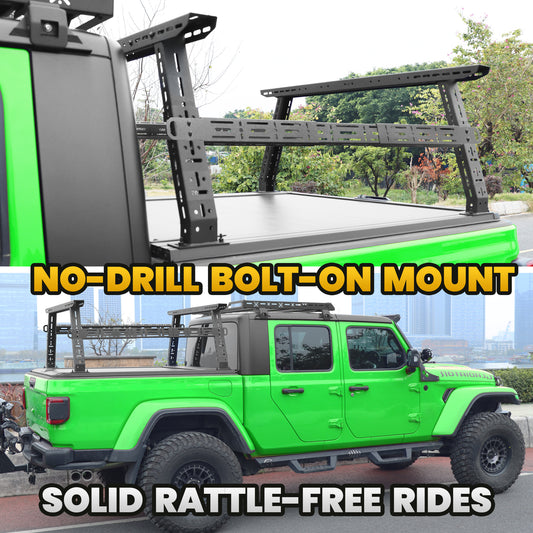 16"~25" High Truck Bed Rack with Molle Crossbars