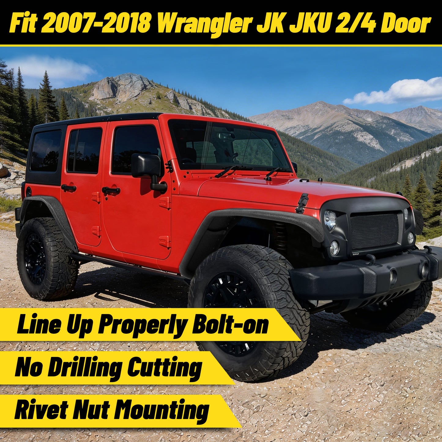 Fender Flares JK/JKU 4PCS