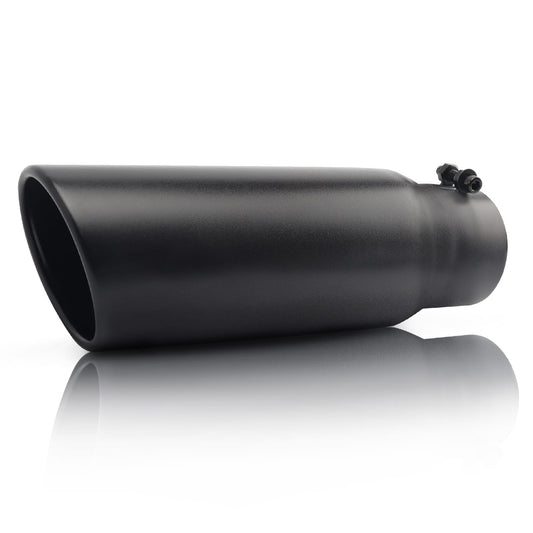 MONOKING 3" Inlet 4" Outlet 12" Exhaust Tip Universal Bolt-On Design