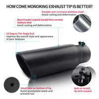 Black exhaust tip 3" inlet 4" outlet 12" installation guide and tips for cars and trucks