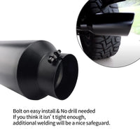 Black exhaust tip 3" inlet 4" outlet 12" fit with 3-inch tailpipes for cars and trucks