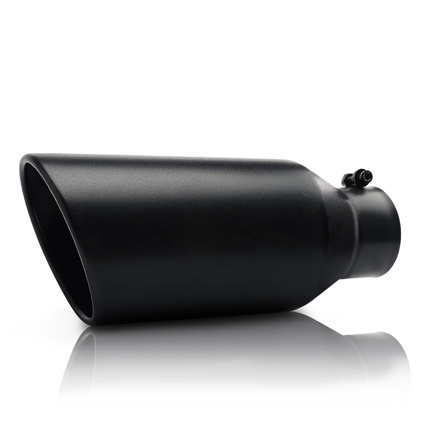 Black exhaust tip 3" inlet 5" outlet 12" for cars and trucks